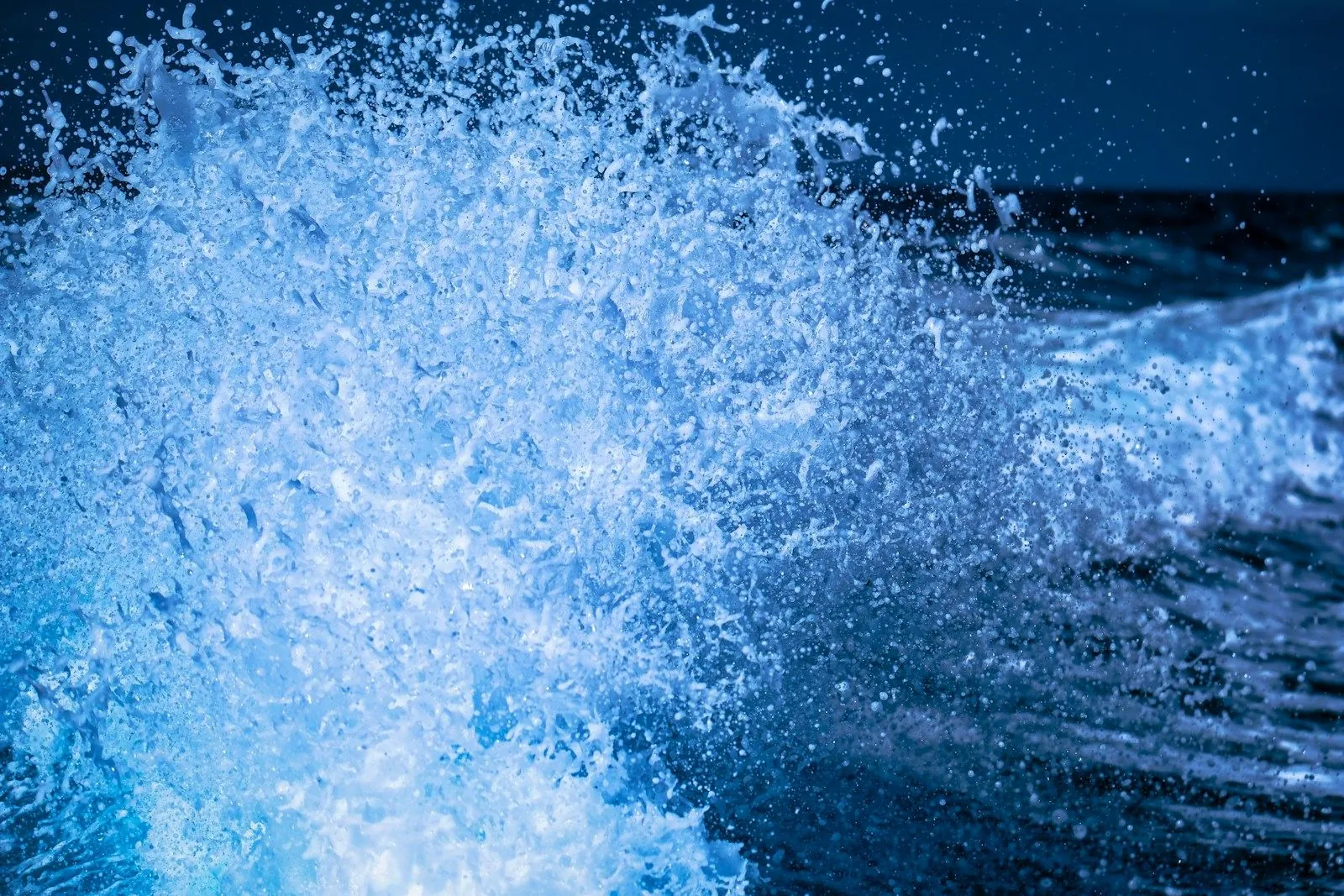 Waves on a blue sea